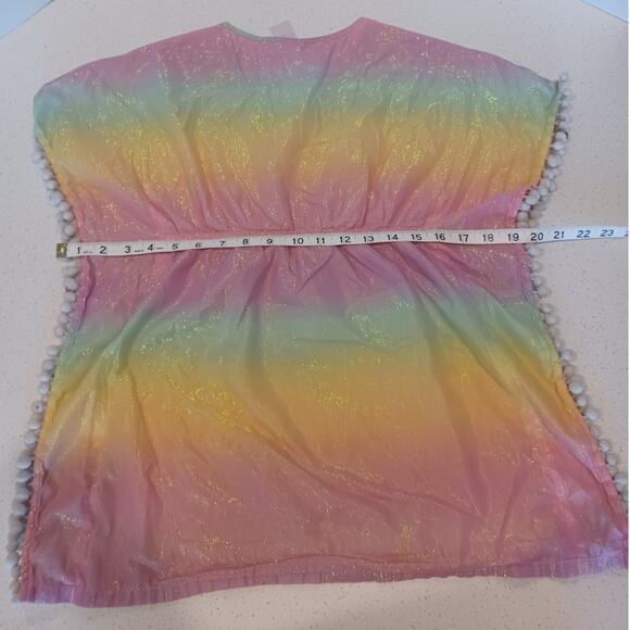 More Than Magic Colorful Iridescent Swim Coverup Size M7/8 - Picture 4 of 5